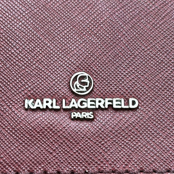 Karl Lagerfeld Burgundy Mini Crossbody Bag - Picture 8 of 15